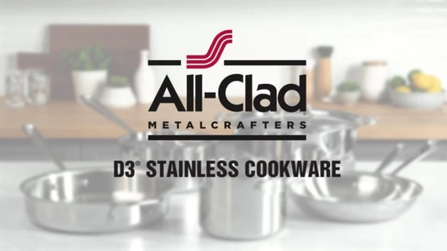 All-Clad D3 3-Ply Stainless Steel Saucepan with Lid, 3 Quart Cookware Pot, Bonded Tri-Ply Base for Even Heating