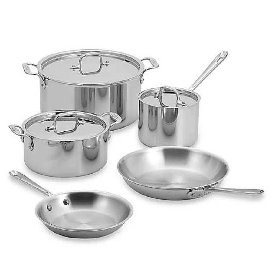 All-Clad D3 Stainless Steel 8-Piece Cookware Set – Premium Kitchen Cookware Collection