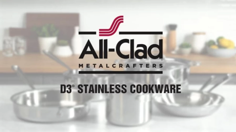 All-Clad D3 4-Quart Stainless Steel 3-Ply Bonded Sauce Pan with Lid and Loop Handle